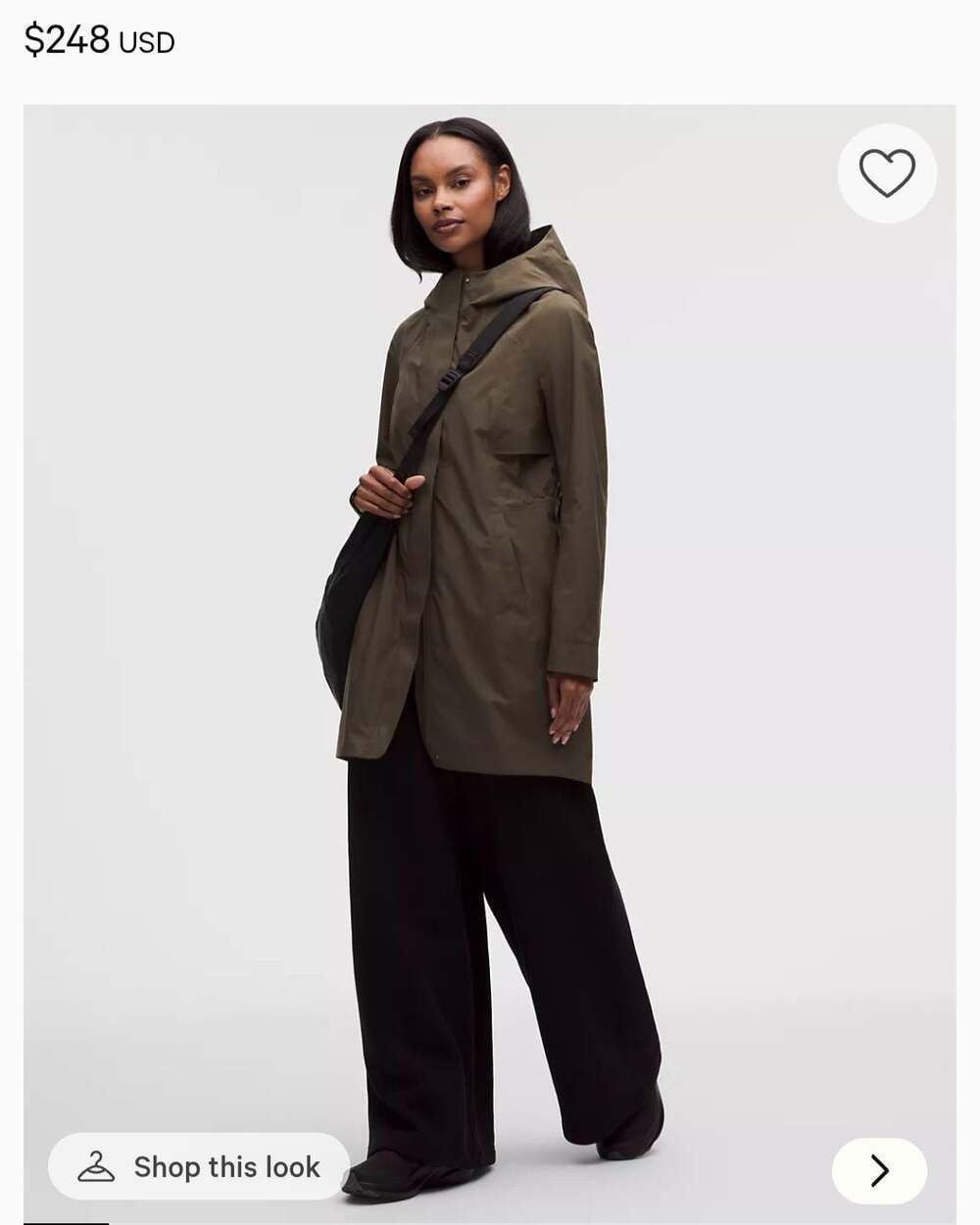 Lululemon Rain Rebel Jacket  Olive Brown sz 10